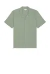 Onia Macro Waffle Vacation Shirt Sage In Green