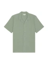 Onia Macro Waffle Vacation Shirt Sage In Green