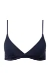 Onia Plunge V-neck Top Triangle Top In Blue