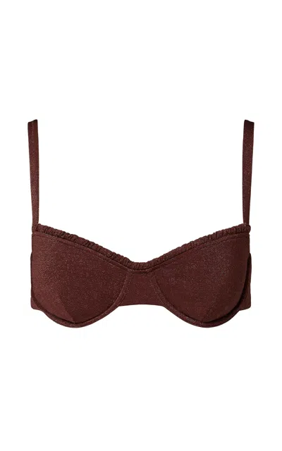 Onia Marilyn Bikini Top In Brown