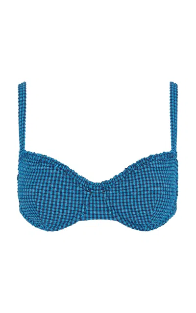 Onia Marilyn Underwire Bikini Top In Blue