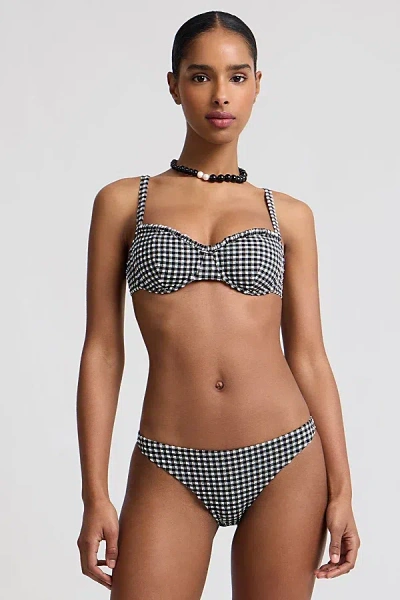 Onia Marilyn Bikini Top In Black/white, Women's At Urban Outfitters