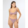 Onia Marilyn Bikini Top In Pomegranate/wht