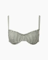 Onia Marilyn Bikini Top In Sea Spray/white