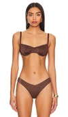 Onia Marilyn Bikini Top In Brown