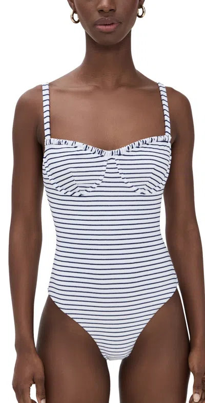 ONIA MARILYN ONE PIECE WHITE/DEEP NAVY