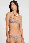 Onia Marilyn Ruffled Underwire Bikini Top In Cappuccino/egret, Women's At Urban Outfitters In Multi