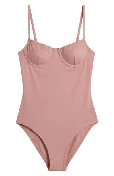 Onia Marilyn Underwire One-piece Swimsuit In Pink