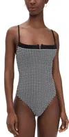 Onia Melanie Stretch Underwire One-piece In Animal Print