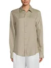 Onia Men's Air Linen-blend Button Down Shirt In Cashew