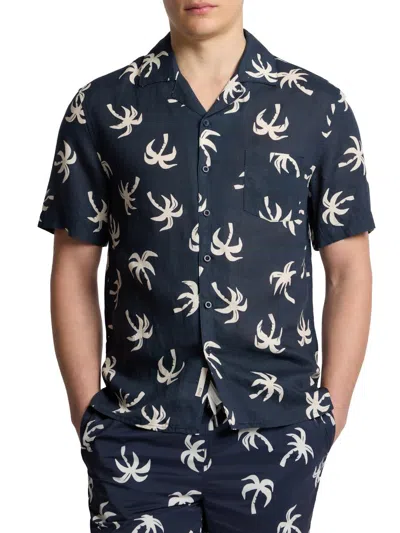 Onia Convertible Vacation Shirt In Blue