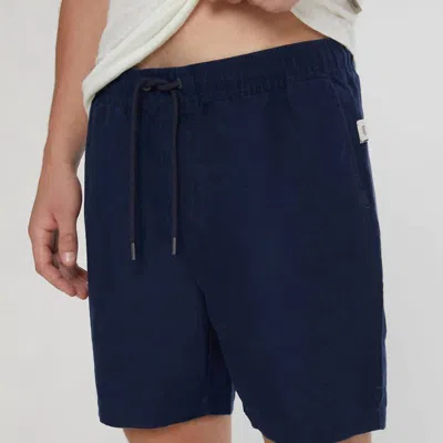 Onia Men's Air Linen Pull-on Short 6" In Deep Navy In Blue