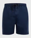 Onia Men's Air Linen Pull-on Shorts In Blue