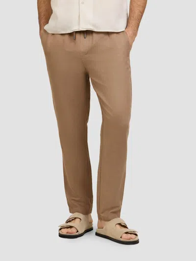 Onia Men's Air Linen-blend Drawstring Pants In Brown