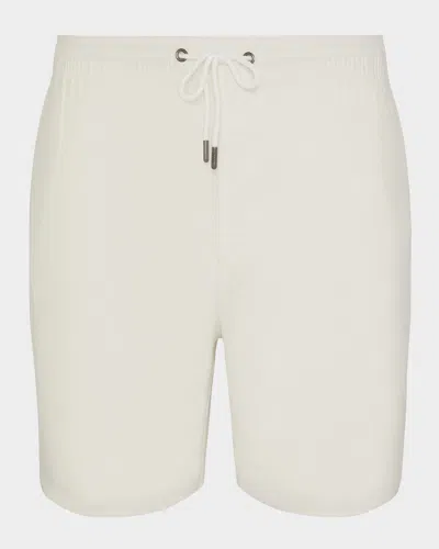 Onia Men & Apos;s Stretch Linen Drawstring Shorts In White