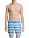 Onia Charles 5 Shorts In Pool Blue Multi