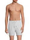 Onia Men's Charles Striped Swim Shorts In White Multicolor