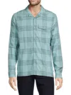 Onia Men's Checked Flannel Button Down Shirt In Hazy Cloud