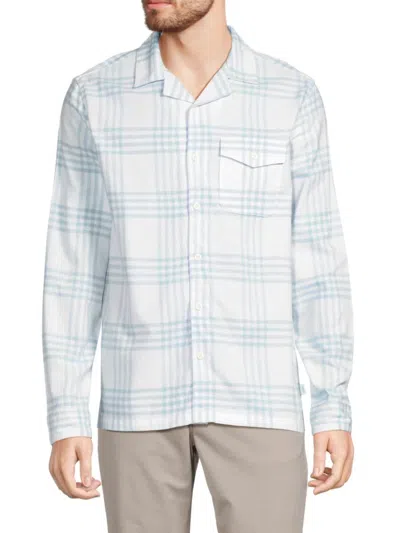 Onia Men's Checked Flannel Button Down Shirt In White