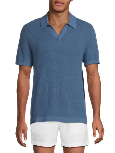 Onia Men's Cotton Polo Shirt In Blue
