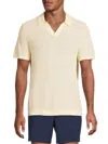 Onia Men's Cotton Polo Shirt In Yellow
