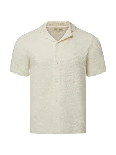 ONIA MEN'S COTTON TEXTURED CAMP SHIRT