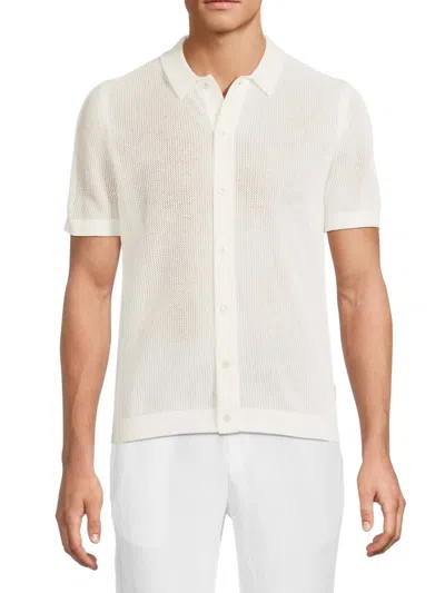 Onia Men's Crochet Cotton Shirt