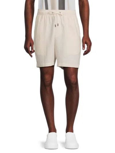 Onia Air Straight-leg Linen And Lyocell-blend Drawstring Shorts In Oat