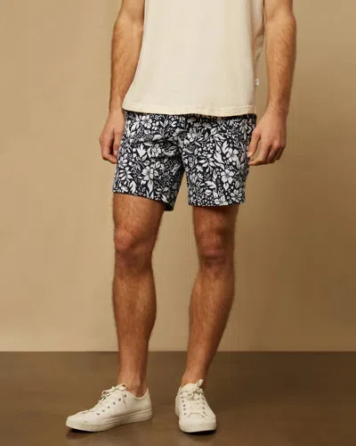 Onia Calder Mittellange Badeshorts Mit Floralem Print In Black