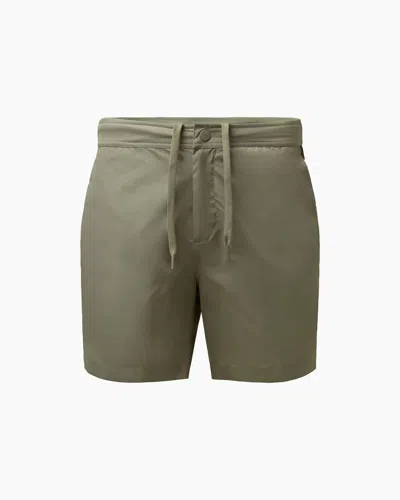 Onia Men's Elastic Snap Front Swim Trunks In Sage In Green