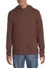 Onia Men's Heathered Cotton Hoodie In Brown