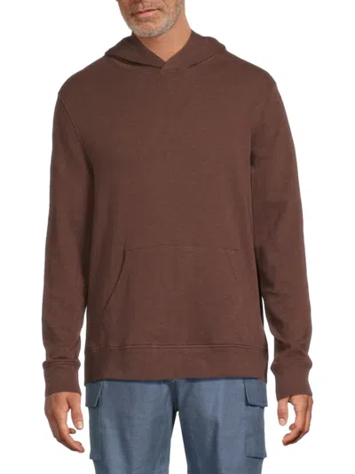 Onia Men's Heathered Cotton Hoodie In Brown