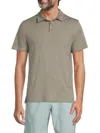 Onia Men's Linen Blend Polo In Medium Grey