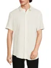 Onia Men's Linen Blend Shirt In Oat
