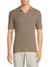 Onia Men's Linen Blend Sweater Polo In Cashew
