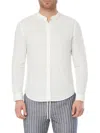 Onia Men's Linen Button-front Shirt In White