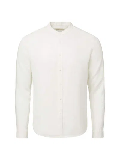 Onia Men's Linen Button-front Shirt In White