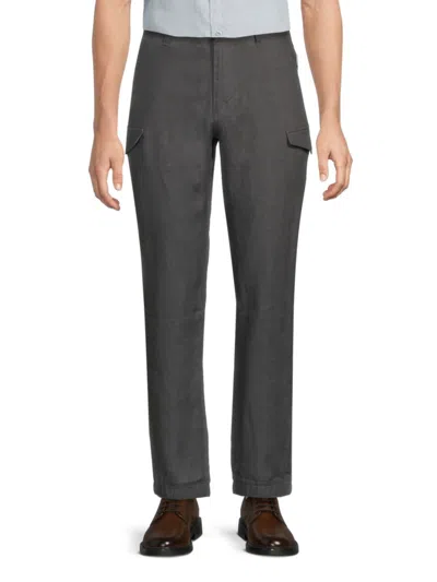 Onia Men's Linen Cargo Pants In Gunmetal