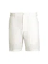 Onia Men's Linen Flat Front Shorts In White