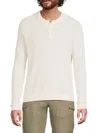 Onia Men's Long-sleeve Cotton Polo Shirt In White