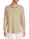 Onia Men's Long Sleeve Linen Blend Shirt In Sand