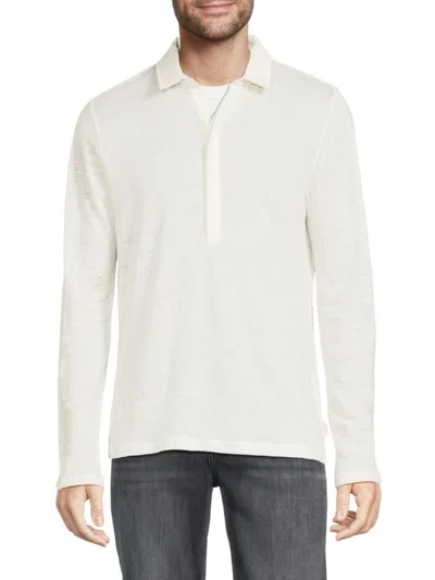 Onia Men's Long Sleeve Linen Shirt In White