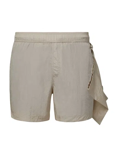 Onia Men's Nylon Crinkle Multifunctional Shorts In Stone