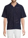 Onia Men's Oversized Vacation Shirt In Blue