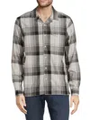 Onia Men's Plaid Flannel Convertible Shirt In Anchor