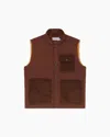 Onia Men's Quilted Twill Vest In Bison In Multi