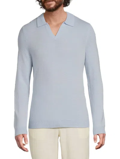 Onia Men's Ribbed Cashmere Sweater In Blue