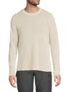 Onia Men's Ribbed Crewneck Linen T-shirt In Neutral