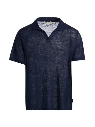 Onia Shaun Linen Polo In Multi