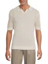 Onia Men's Sheer Knit Polo Shirt In Gray